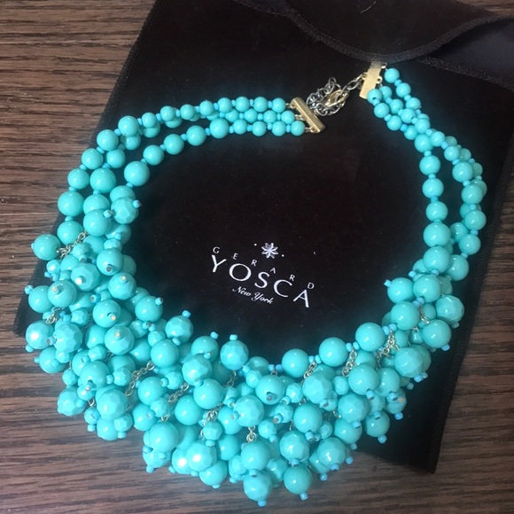 Gerard Yosca NY Vintage Turquoise Statement Necklace - Picture 4 of 8